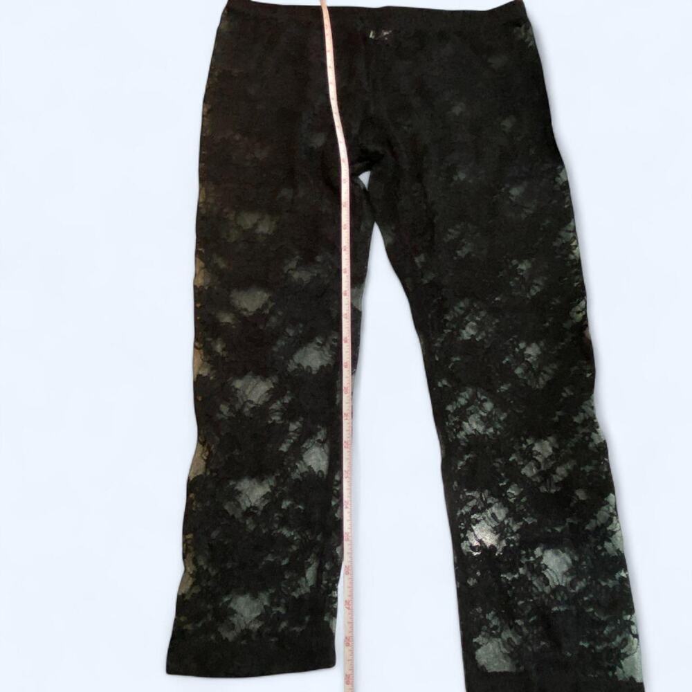 Spring Street VINTAGE 90s/Y2K SHEER BLACK LACE PANTS Size L